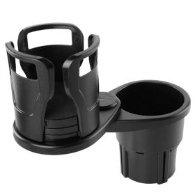 2 In 1 Car Cup Holder Extender Adapter 360° Rotating Dual Cup Mount Organizer Holder For Most 20 oz Up To 5.9in Coffee Bottle