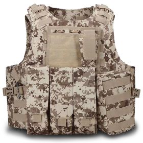 Military Tactical Plate Carrier Vest (Color: Desert ACU)